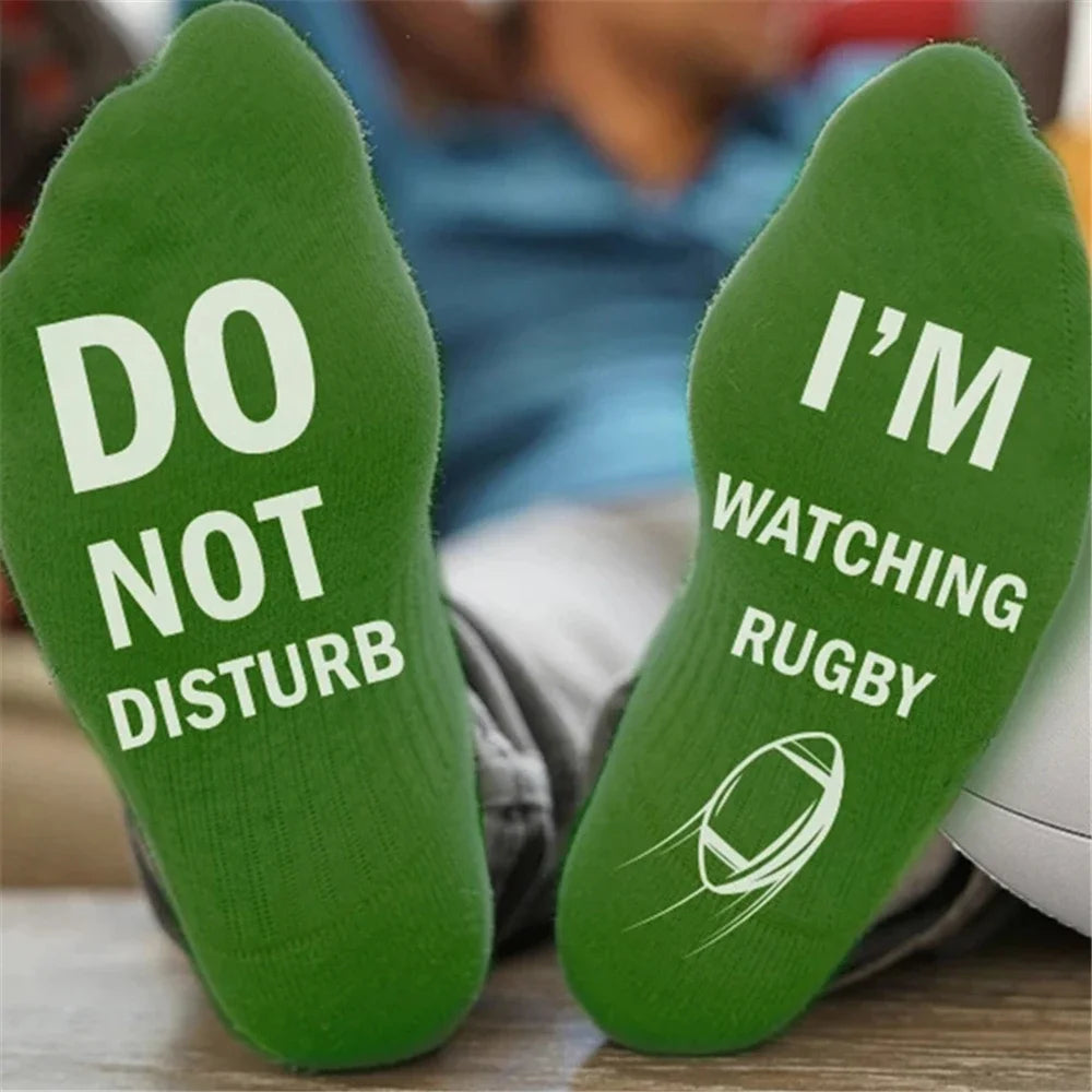 Funny Unisex 'DO NOT DISTURB,I AM WATCHING RUGBY' Socks