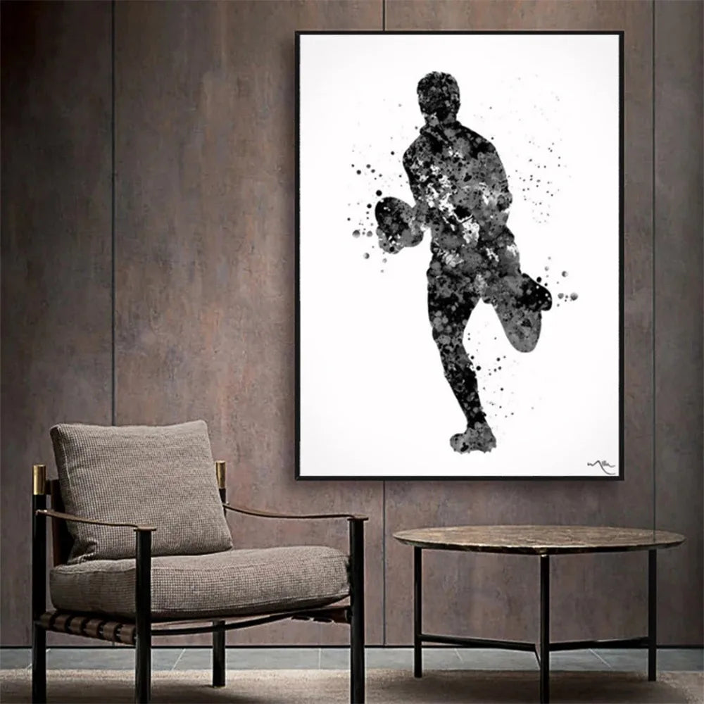 Rugby Player Canvas Wall Art Print