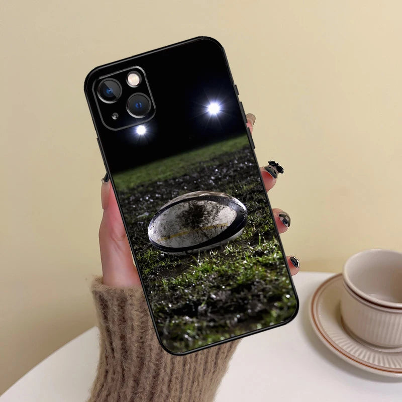 Rugby Ball Grass iPhone Case