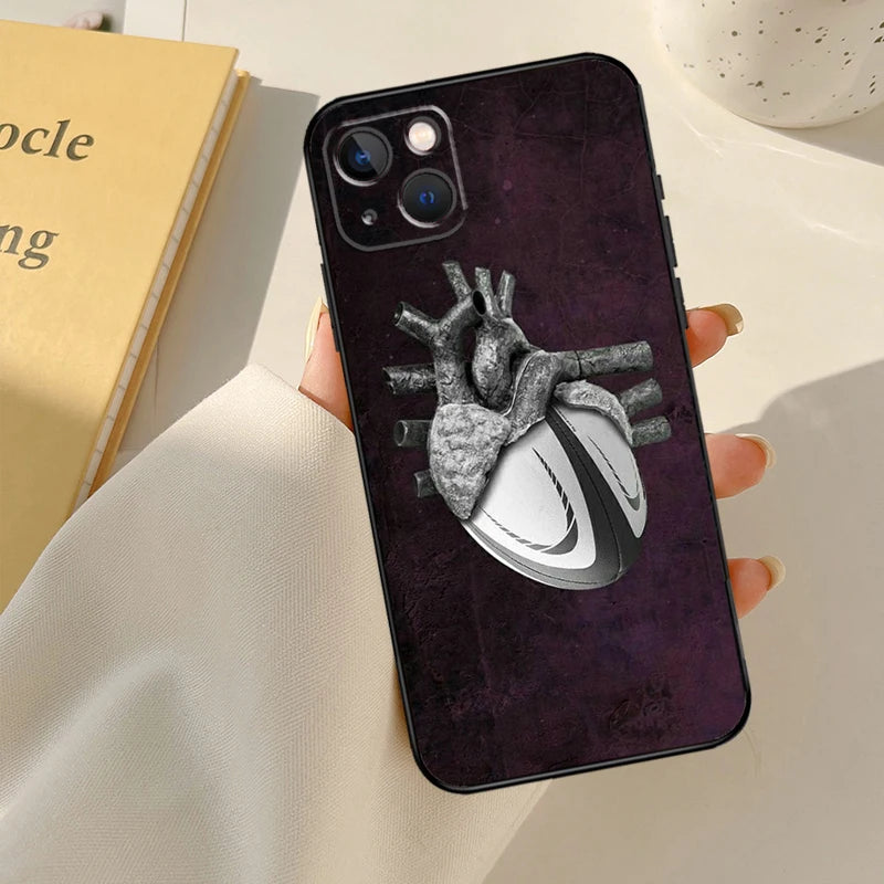 Rugby Beating Heart iPhone Case